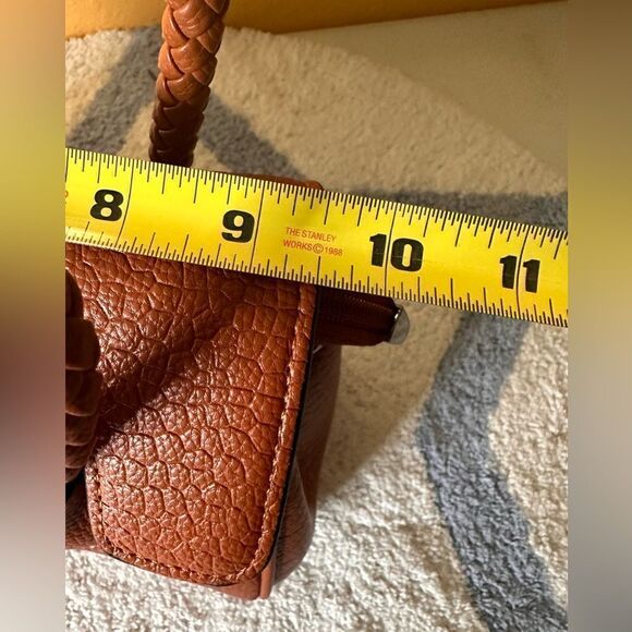 Brown shoulder bag with second handles - Picture 9 of 11